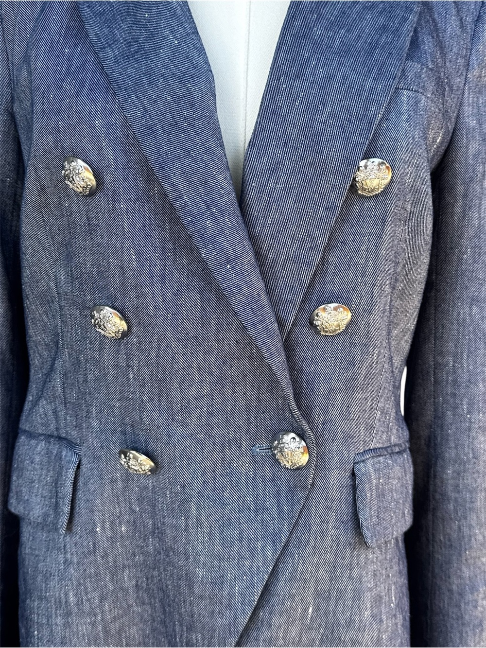 Veronica Beard Miller Dickey Jacket in Blue Melange Size:6 - Picture 6 of 16